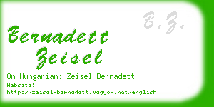 bernadett zeisel business card